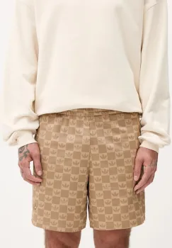 adidas Originals pantaloni scurti Monogram culoarea maro, JY2987 imagine