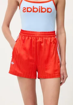 adidas Originals pantaloni scurti Shorts culoarea rosu, cu imprimeu, high waist, KD2286 imagine
