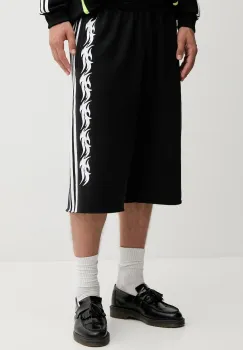 adidas Originals pantaloni scurti Spiders Oversized Inch Sweat Shorts culoarea negru, JW0205 imagine