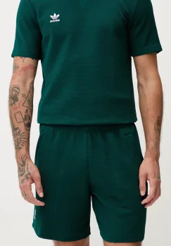 adidas Originals pantaloni scurti Trefoil Essentials culoarea verde, JW1040 imagine