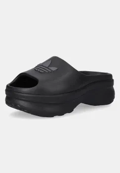 adidas Originals papuci Adifoam Stan Slide W femei, culoarea negru, cu platforma, JI2610 imagine