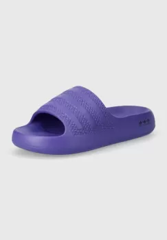 adidas Originals papuci ADILETTE AYOON W femei, culoarea violet, cu platforma, IE5619 imagine