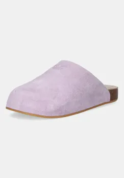 adidas Originals papuci din piele Adimule culoarea violet, JP8732 imagine