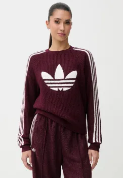 adidas Originals pulover din amestec de lana culoarea bordo, light, KS7805 imagine