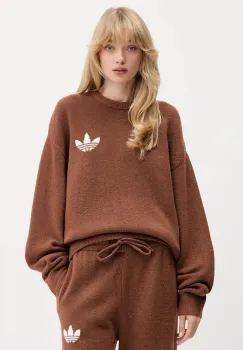 adidas Originals pulover din amestec de lana Knitted Sweater culoarea maro, KF2340 imagine