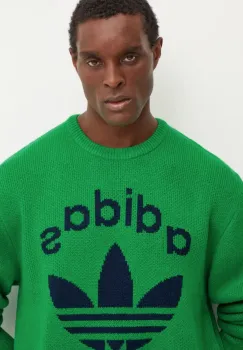 adidas Originals pulover Knit Crewneck barbati, culoarea verde, JN5966 imagine
