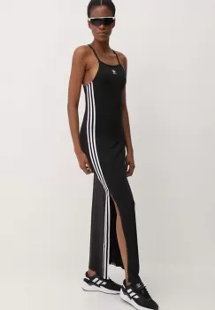 adidas Originals rochie 3-Stripes culoarea negru, maxi, drept, IU2427 imagine