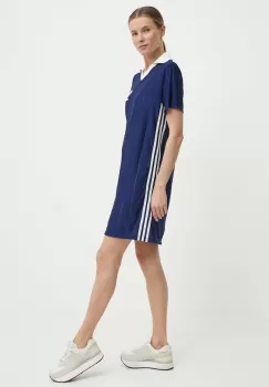 adidas Originals rochie culoarea albastru marin, mini, drept, IR7467 imagine