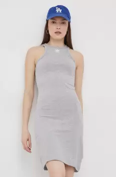 Adidas Originals Rochie culoarea gri, mini, mulat imagine