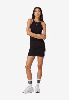 adidas Originals rochie culoarea negru, mini, mulata imagine