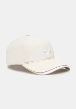 adidas Originals sapca Adicolor culoarea bej, neted, IX9789 imagine
