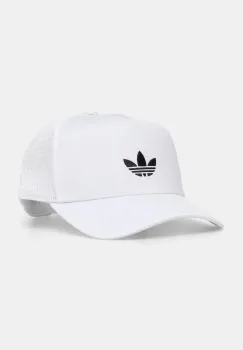 adidas Originals sapca CURVED TRUCKER culoarea alb, cu imprimeu, JC6039 imagine