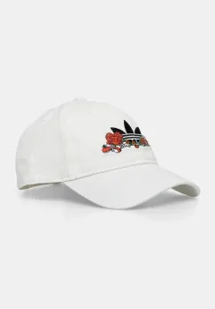 adidas Originals sapca de baseball din bumbac Nelson culoarea alb, cu imprimeu, JD0991 imagine