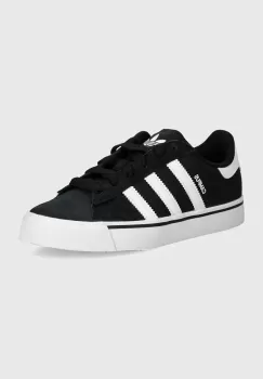 adidas Originals tenisi din piele copii CAMPUS VULC culoarea negru, IH8038 imagine
