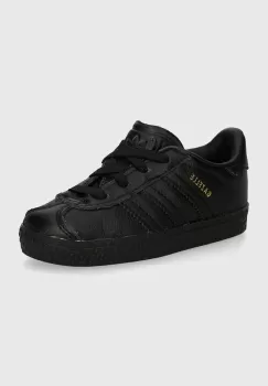adidas Originals tenisi din piele copii GAZELLE CF EL culoarea negru, IH2972 imagine