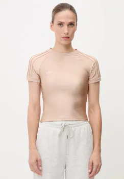 adidas Originals tricou 3-Stripe Spandex culoarea portocaliu, JJ0909 imagine