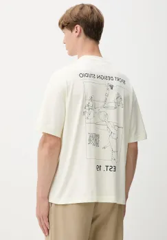 adidas Originals tricou Asd Fastbrk Tee culoarea galben, cu imprimeu, JW6643 imagine