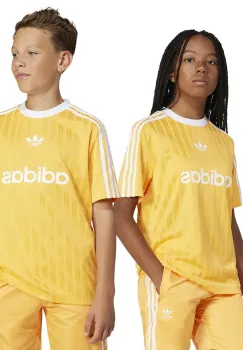 adidas Originals tricou copii culoarea portocaliu, cu imprimeu, JC7283 imagine