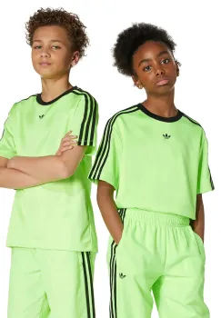 adidas Originals tricou copii culoarea verde, cu imprimeu, JV8656 imagine
