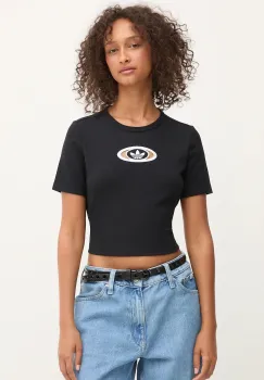 adidas Originals tricou Cut Out Rib Tee culoarea negru, KC8804 imagine