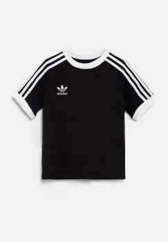 adidas Originals tricou de bumbac pentru copii 3STRIPES TEE culoarea negru, cu imprimeu, IX7626 imagine
