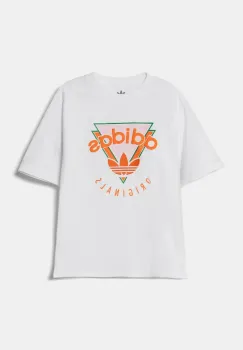 adidas Originals tricou de bumbac pentru copii culoarea alb, cu imprimeu, JC5861 imagine