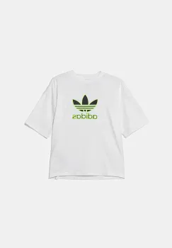 adidas Originals tricou de bumbac pentru copii culoarea alb, cu imprimeu, JV8555 imagine