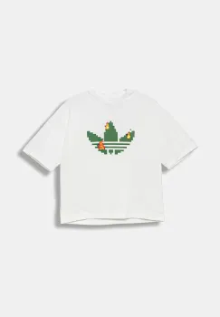 adidas Originals tricou de bumbac pentru copii culoarea bej, cu imprimeu, JW5326 imagine