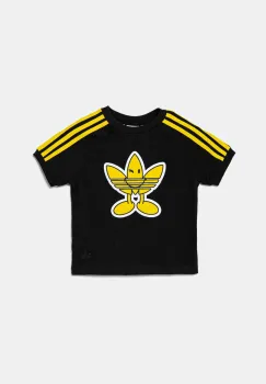 adidas Originals tricou de bumbac pentru copii culoarea negru, cu imprimeu, JD0456 imagine