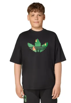 adidas Originals tricou de bumbac pentru copii culoarea negru, cu imprimeu, JW5327 imagine