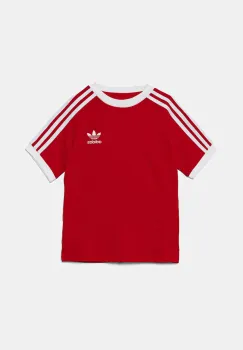 adidas Originals tricou de bumbac pentru copii culoarea rosu, cu imprimeu, JI8467 imagine