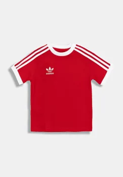 adidas Originals tricou de bumbac pentru copii culoarea rosu, cu imprimeu, JY3748 imagine