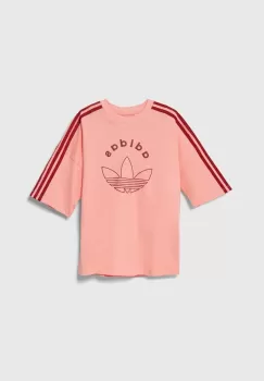 adidas Originals tricou de bumbac pentru copii TEE culoarea roz, IY9544 imagine