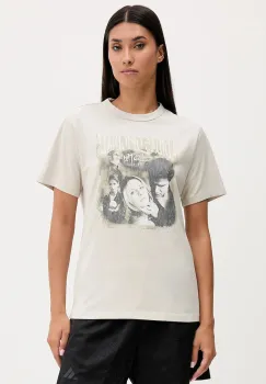adidas Originals tricou din bumbac 20th Century Fox Disney culoarea bej, JX1282 imagine