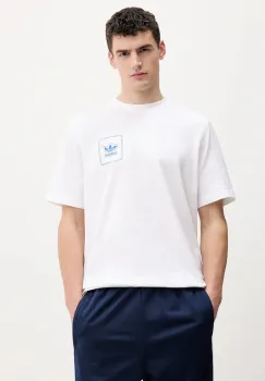 adidas Originals tricou din bumbac Adi Starter culoarea alb, cu imprimeu, KY2927 imagine