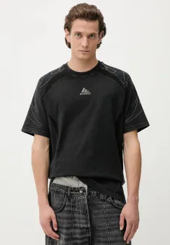 adidas Originals tricou din bumbac Adilenium Tg Te culoarea negru, cu imprimeu, KF8538 imagine
