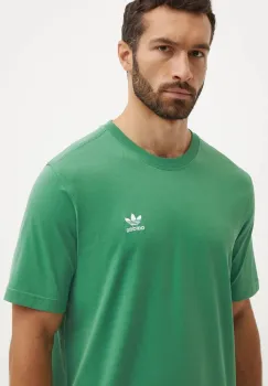 adidas Originals tricou din bumbac barbati, culoarea verde, cu imprimeu, IZ2106 imagine