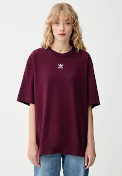 adidas Originals tricou din bumbac Boyfriend Tee culoarea bordo, KW1906 imagine
