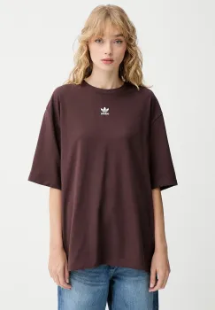 adidas Originals tricou din bumbac Boyfriend Tee culoarea maro, KW1907 imagine