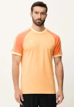 adidas Originals tricou din bumbac Cali Tee culoarea portocaliu, cu imprimeu, KC4959 imagine