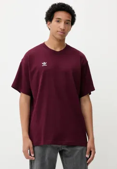 adidas Originals tricou din bumbac Essentials culoarea bordo, uni, KT0779 imagine