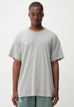 adidas Originals tricou din bumbac Essentials culoarea gri, uni, JY6270 imagine