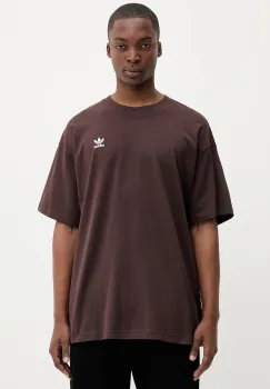 adidas Originals tricou din bumbac Essentials culoarea maro, uni, KT0780 imagine