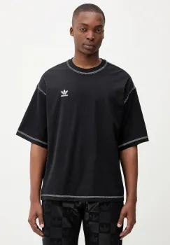 adidas Originals tricou din bumbac Essentials culoarea negru, uni, JW0971 imagine