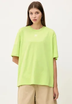 adidas Originals tricou din bumbac Essentials culoarea verde, JW5076 imagine