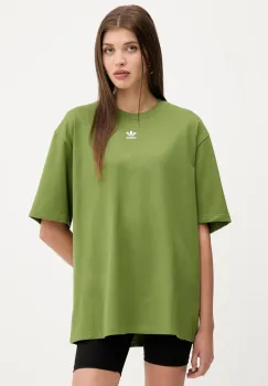 adidas Originals tricou din bumbac Essentials culoarea verde, JW5077 imagine