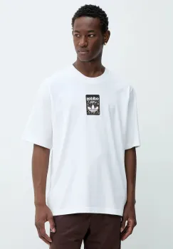 adidas Originals tricou din bumbac Graphic Os Ss T culoarea alb, cu imprimeu, JV7570 imagine