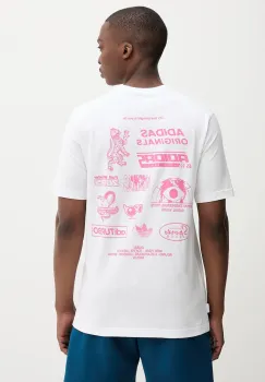 adidas Originals tricou din bumbac Graphic Reg Sst culoarea alb, cu imprimeu, JW2953 imagine