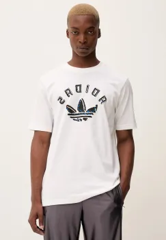adidas Originals tricou din bumbac GRFX culoarea alb, cu imprimeu, JX3089 imagine