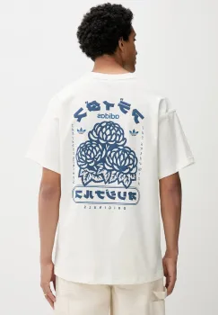 adidas Originals tricou din bumbac Japan Florals T culoarea bej, cu imprimeu, KQ9959 imagine